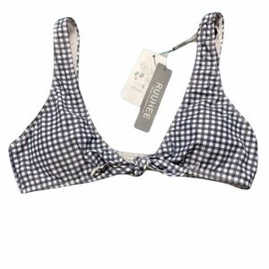 Ruuhee Tie Front Bralette Bikini Swimwear Top New With Tags